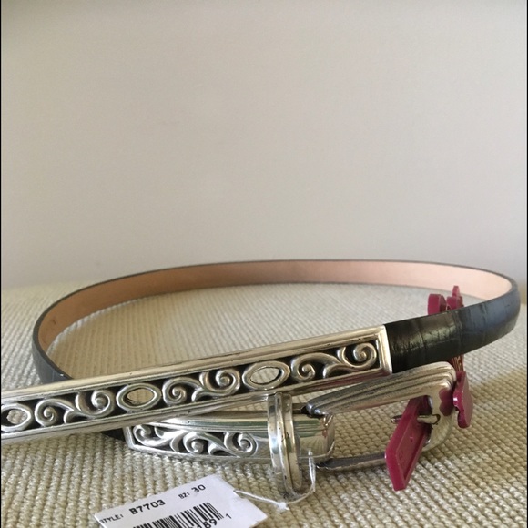 Brighton Accessories - NWT Brighton black leather crock embossed thin belt